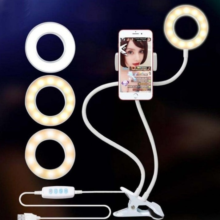 Anneau de selfie LED pour trépied, lumière fixe, 8cm, statique