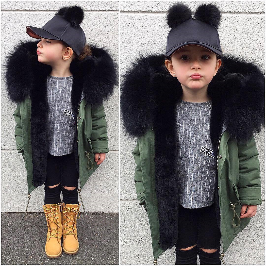 Manteau fausse fourrure enfant