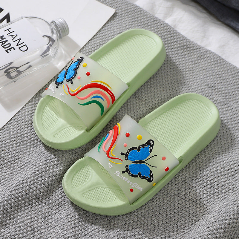 Female Household Butterfly Indoor And Outdoor Home Bathroom Bathing Non-Slip Sandals