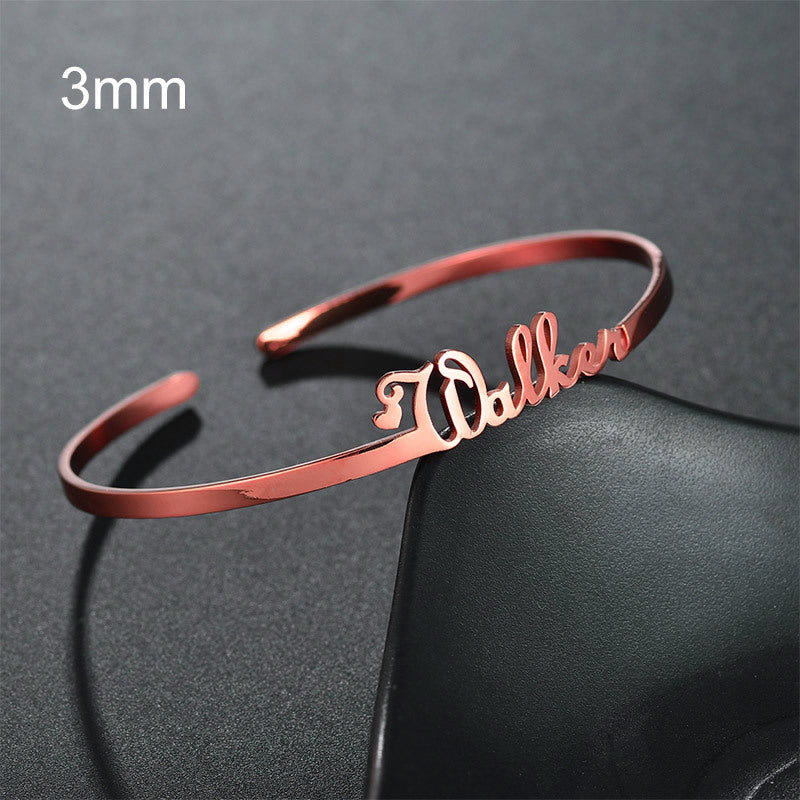Electroplated English Alphabet Bracelet