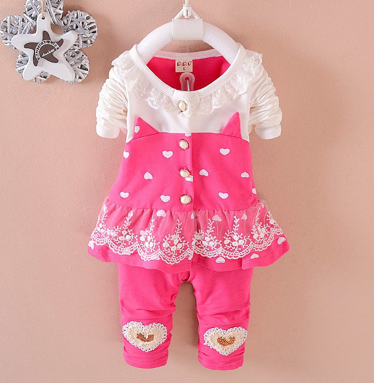 BibiCola Baby Girls Clothing Set - Small Tracksuits
