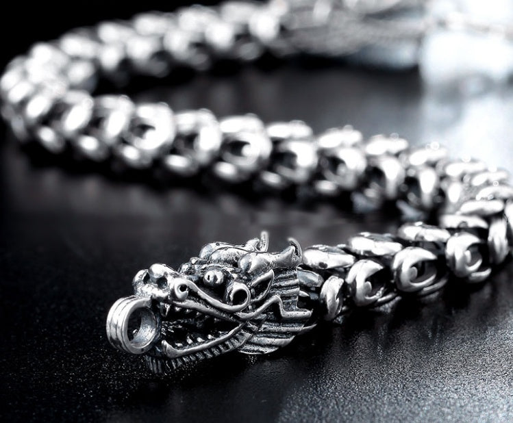 S925 silver djärvt dominerande armband för mäns kran