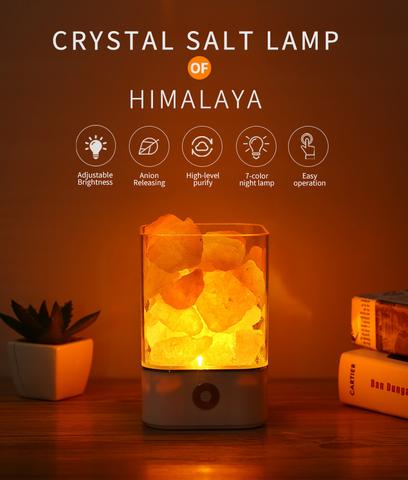 USB Crystal Light Himalayan Salt LED-lampa