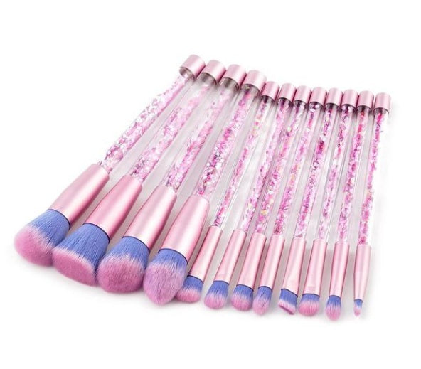 The New 7 Liquid Crystal Liquid Flow Cosmetic Brush Handle Make-up Kit Bag Valve