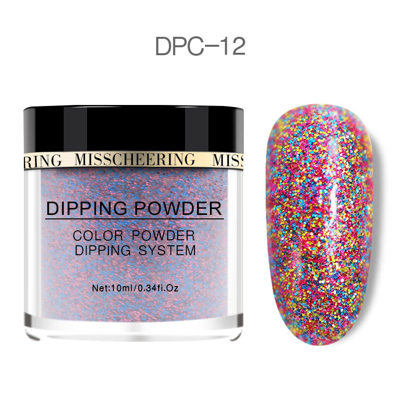 Professional Laser Glitter Nail Powder - Holographic Dip System | Long-Lasting Formula