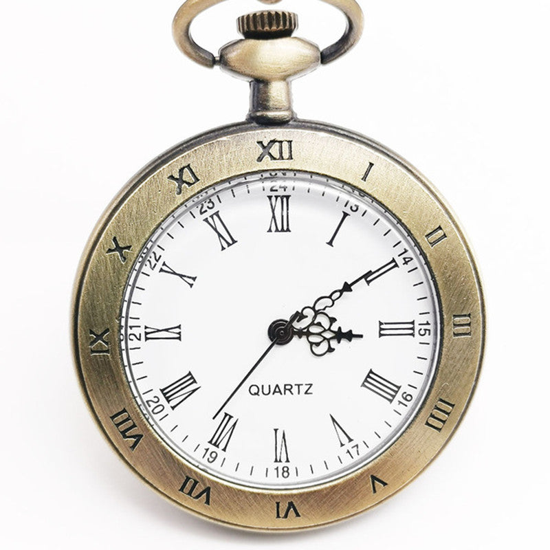 Large Double-Display Roman Retro Pocket Watch - Modern Functional Classic Stylish Elegant Reliable Sophisticated Statement