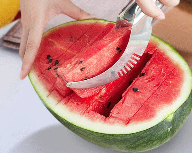 Rostfritt stål Cutter för vattenmelon Hami Melon Pitaya Pawpaw