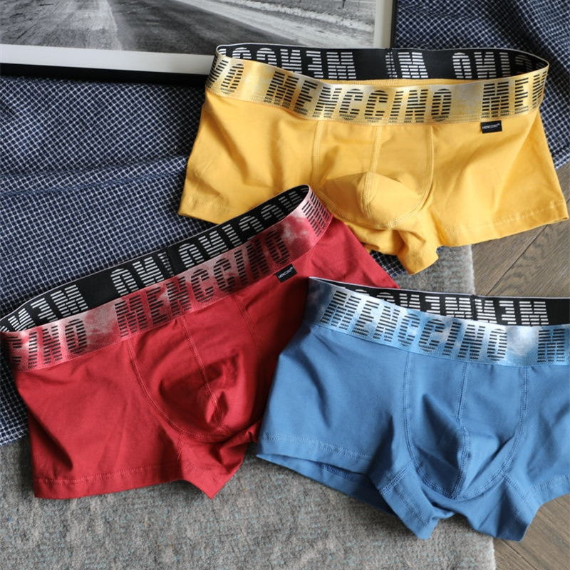 Bomull Låg Midja Tight U Konvex Sexiga Boxerkalsonger