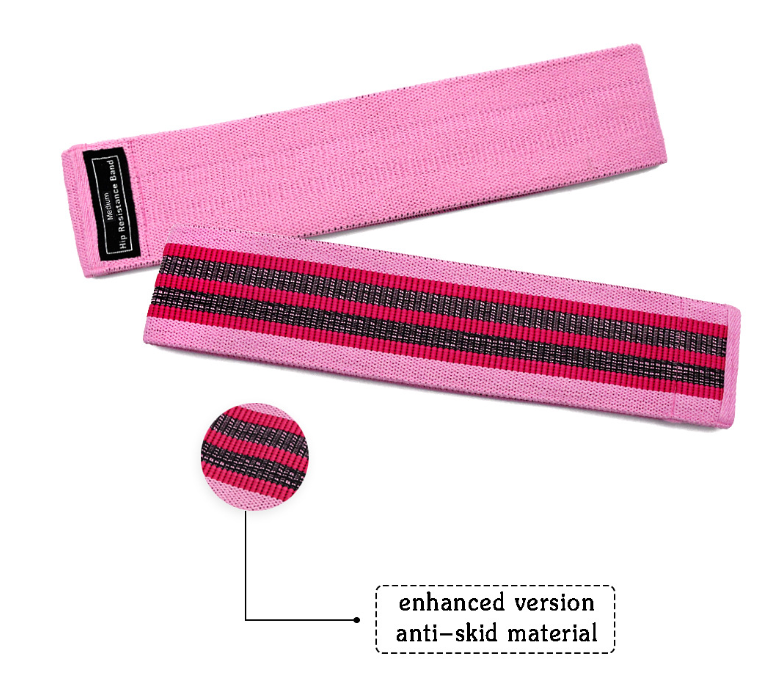 Professional Resistance Band Hip Circle - Latex Mesh (76x8cm, 3 Sizes, S/M/L Tension Levels)