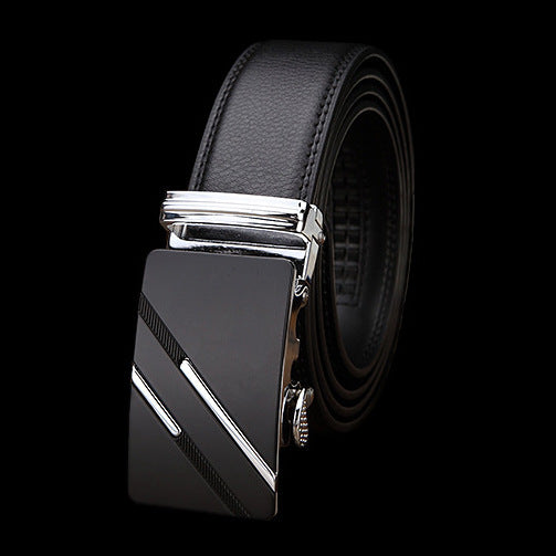 Men's Leather Two-Layer Business Korean Classic Suit Belt - Professional Durability
