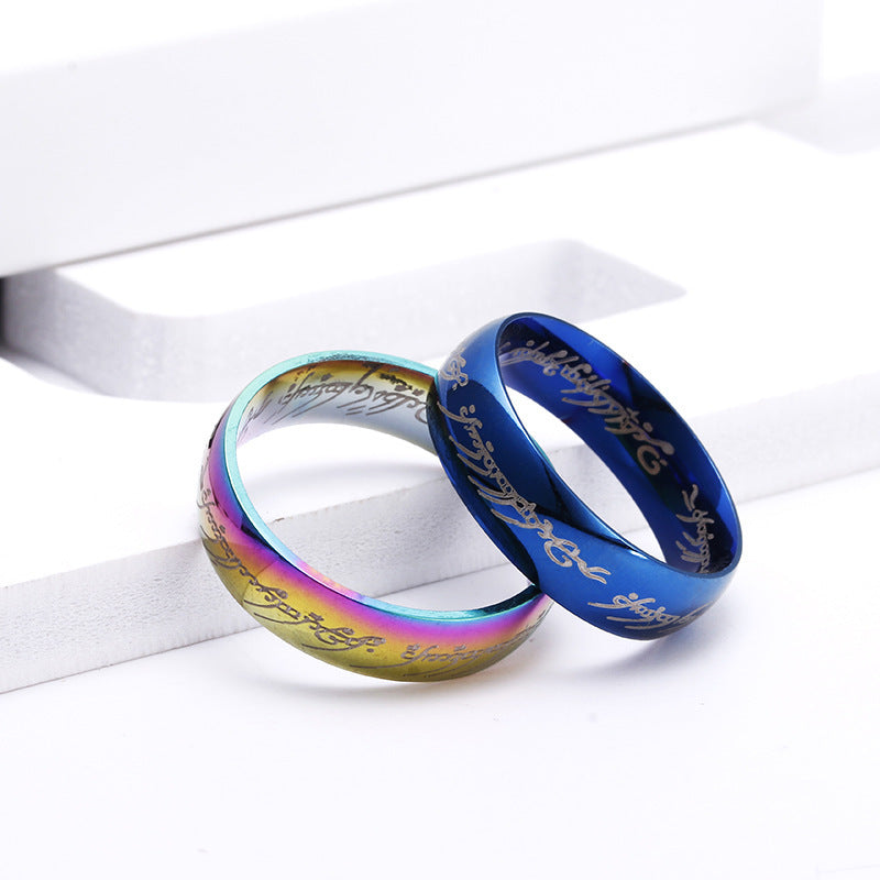 Ringring av titanstål för män