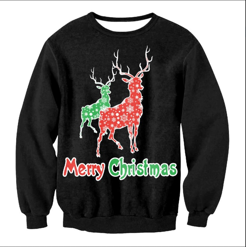Funny Christmas Sweater Holiday Santa Elf Funny Women Men Sweaters Tops Autumn Winter Clothes for Winter