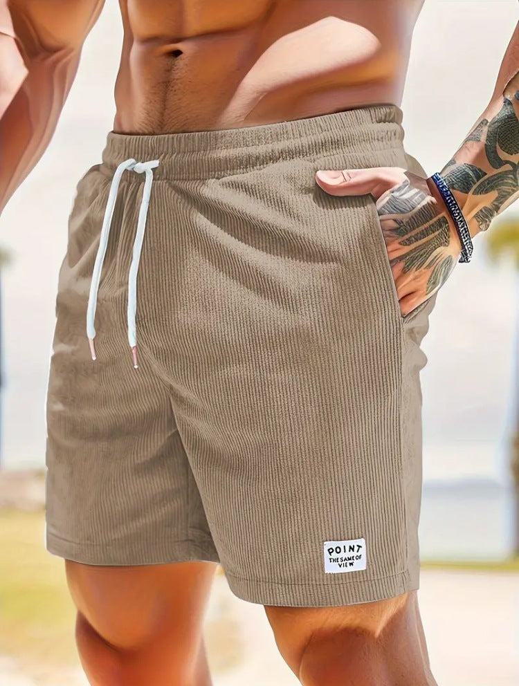 Shorts med snörning Sommarmanchester Sportkorta byxor Herrkläder