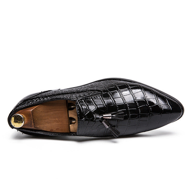 Chaussures pointues en cuir pour hommes