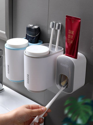 Porte-dentifrice automatique mural, ensemble d'accessoires de salle de bains, distributeur