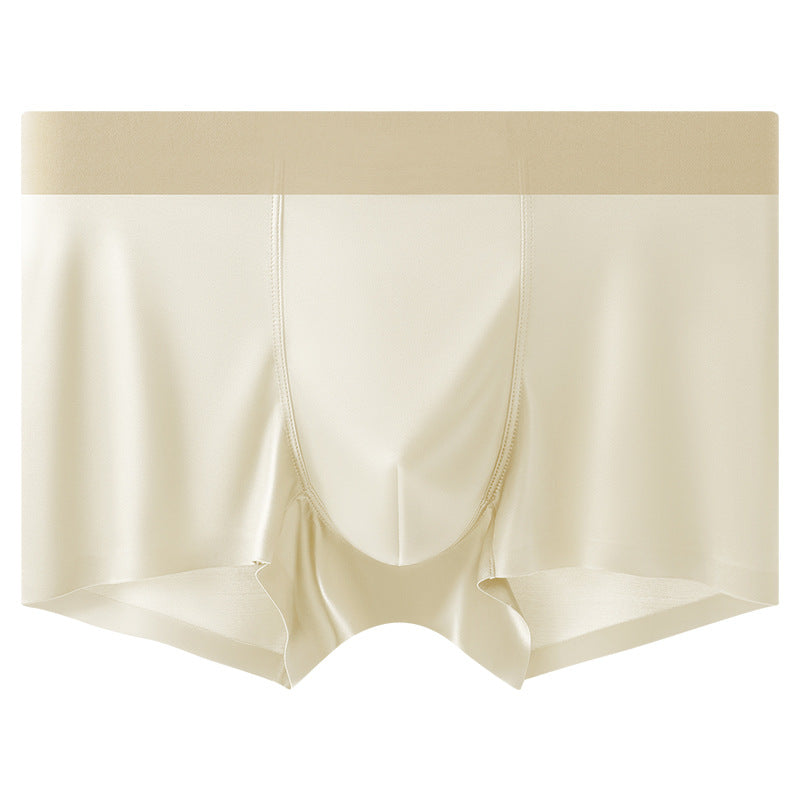 Light-luxury Satin Ice Silk Antibacterial Mens Boxer Briefs