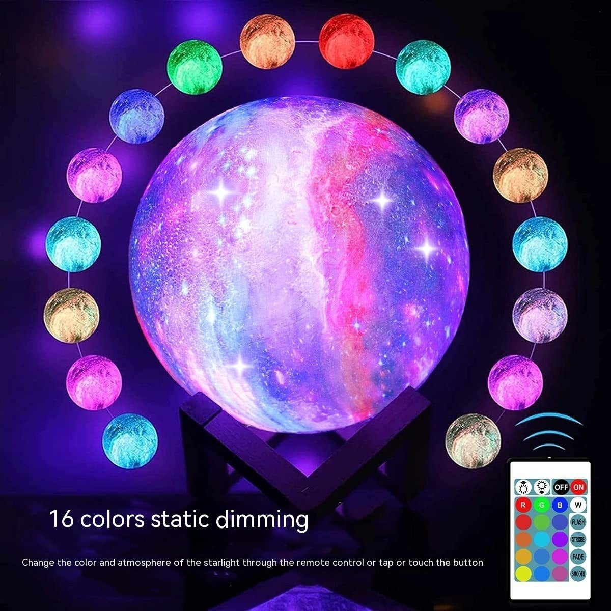 3D-utskrift Moon Light Galaxy Light
