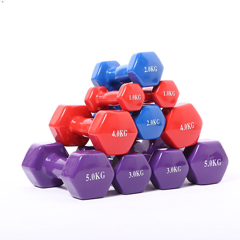 Färg fitness hantlar