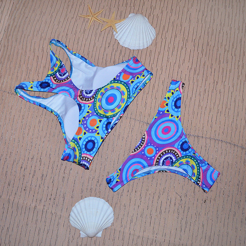 Professional Women's Wear Bikini - Fast Sell Circle Printed BIKINI SWIMSUIT SET