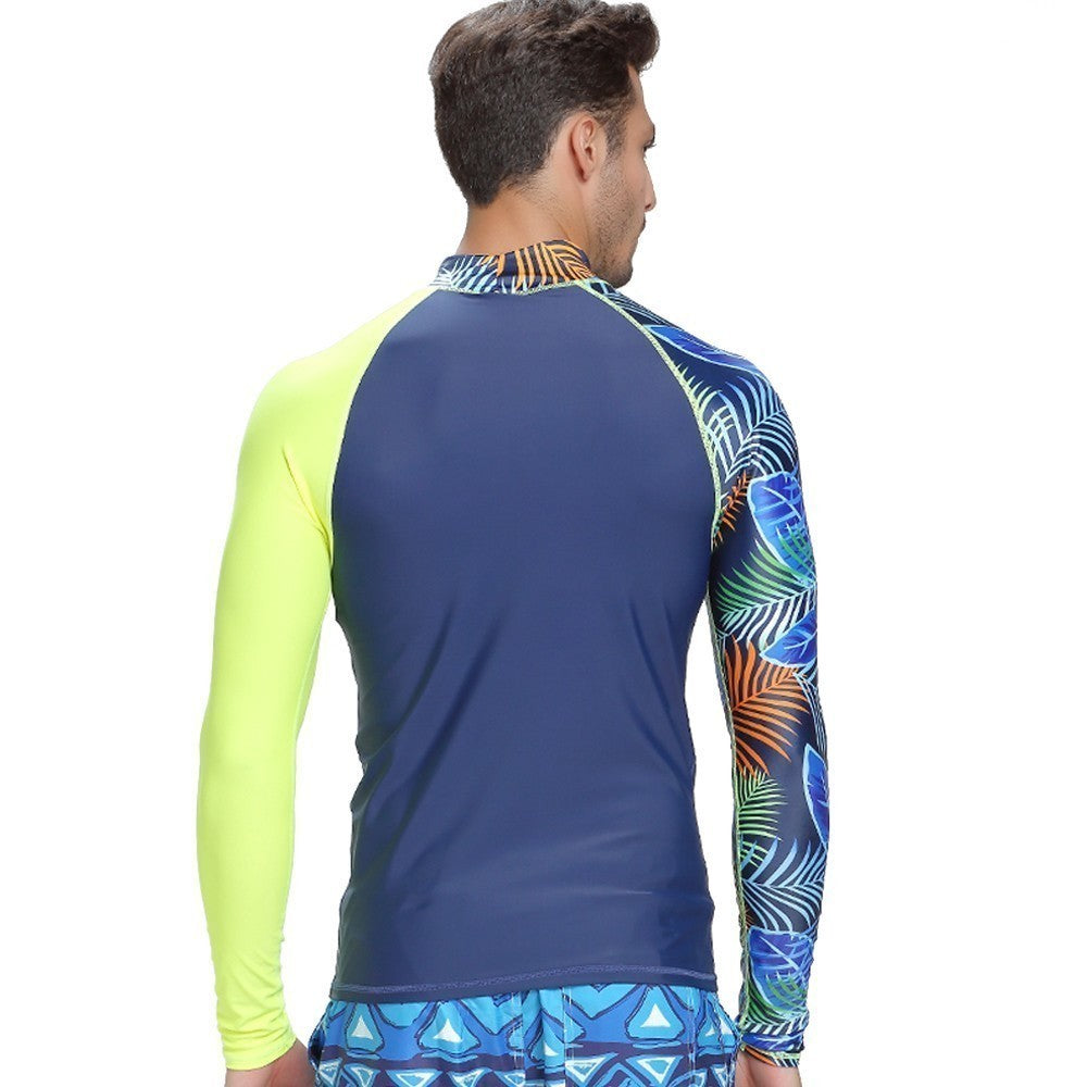 Maillot de bain à manches longues avec protection solaire pour hommes