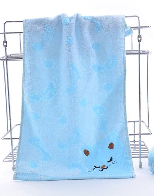 Serviettes de bain pour le visage de chaton en fibre de bambou