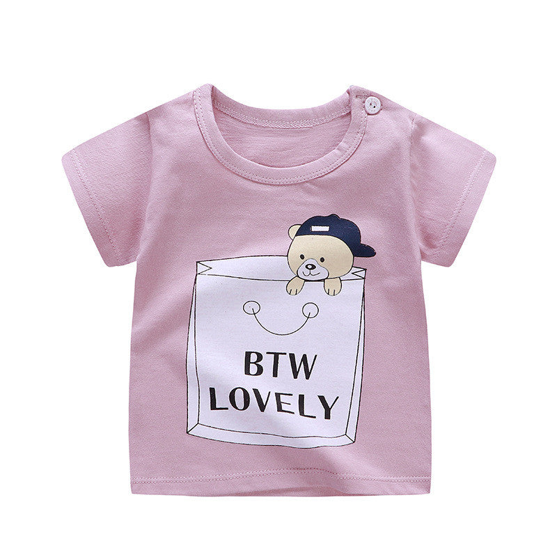 barn-t-shirt i bomull med kort ärm
