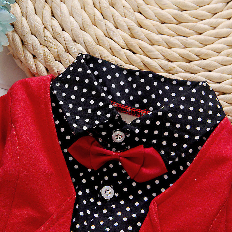 Children's Children's Suit Bow Tie Sweater Small Trousers
