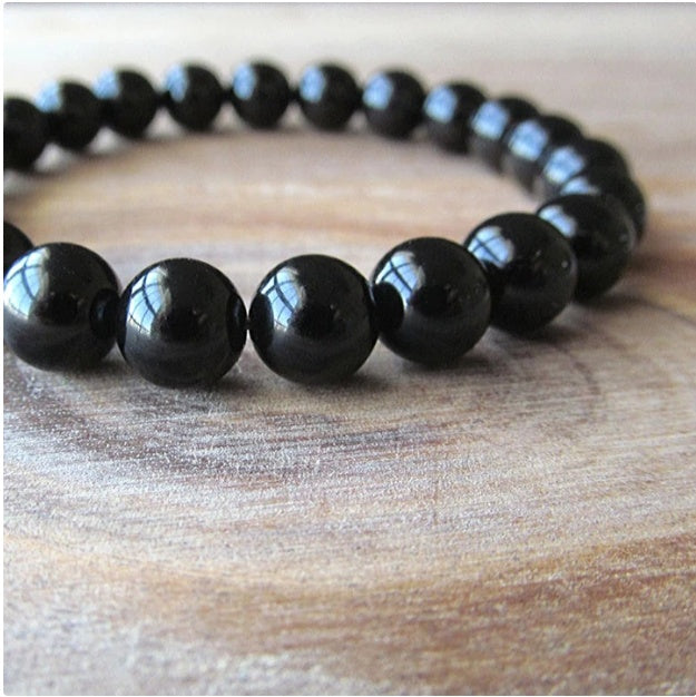 Svart Onyxarmband