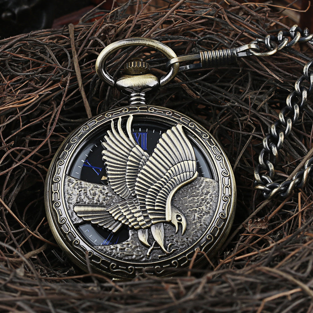 Eagle Manual Mechanical Pocket Watch - Timeless Elegant Precision Sophisticated Durable Fine Watchmaking Artistry