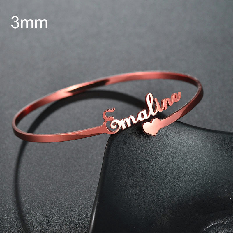 Electroplated English Alphabet Bracelet