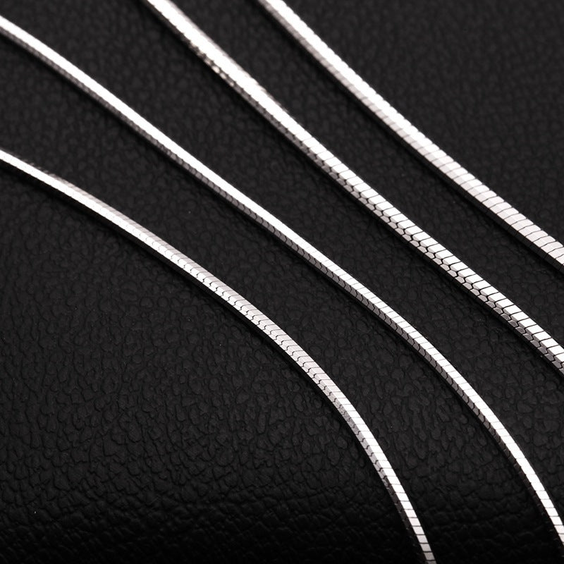Sterling silverpläterad platina halsband kedja jadoku män nyckelben silver kedja Koreansk mode krage män och kvinnor älskare av silver
