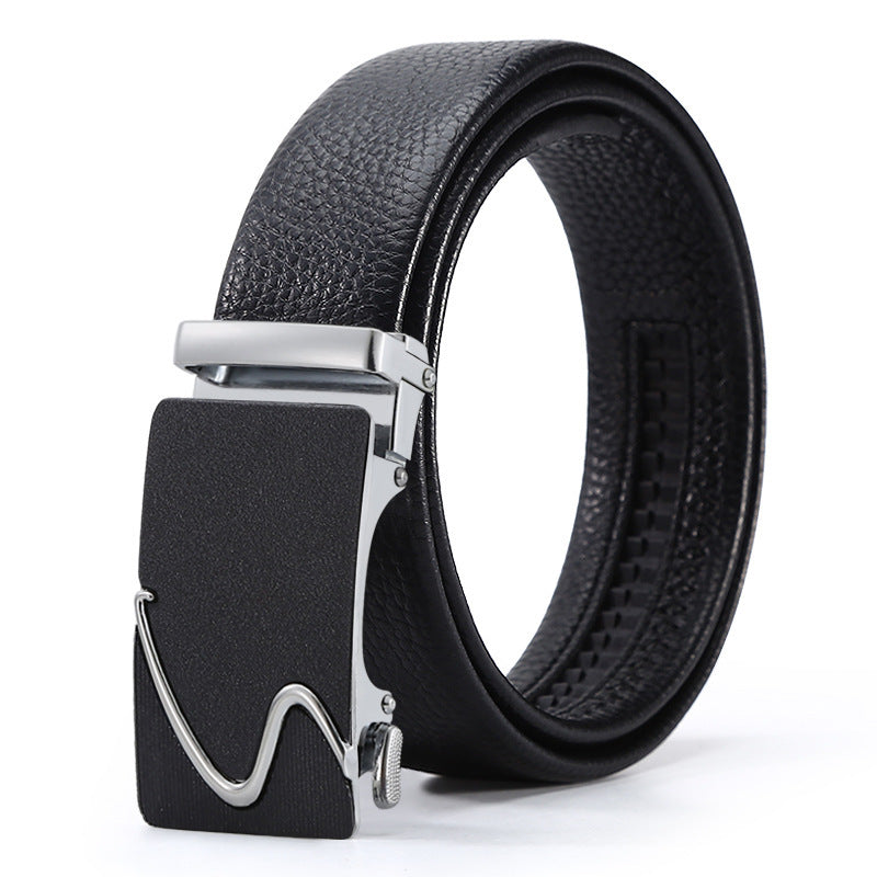 Men's Automatic Leather Buckle Business Belt - Professional Efficiency