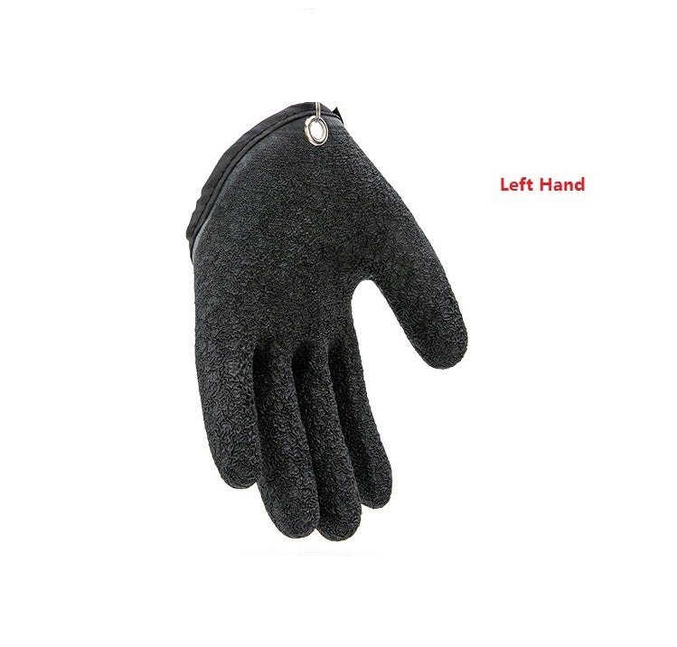 Fiskehandskar Anti-halk Skydda handen från punktering repor Fisherman Professional Catch Fish Latex Jakthandskar Vänster Höger