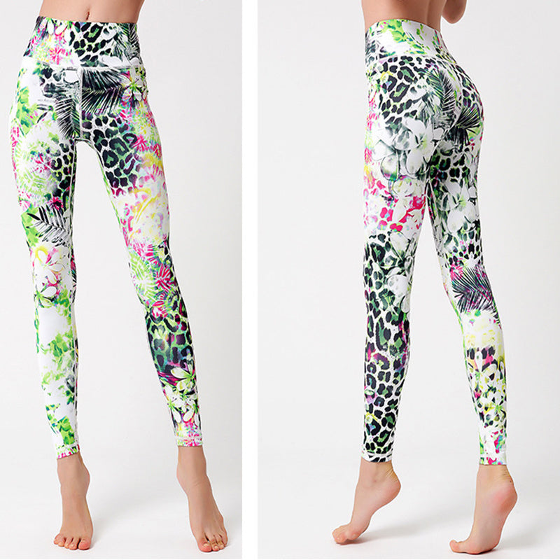 Mode Tie Dye Leggings Kvinnor Fitness Yoga Byxor Push Up Träning Sport Legging Tights med hög midja Gym Damkläder
