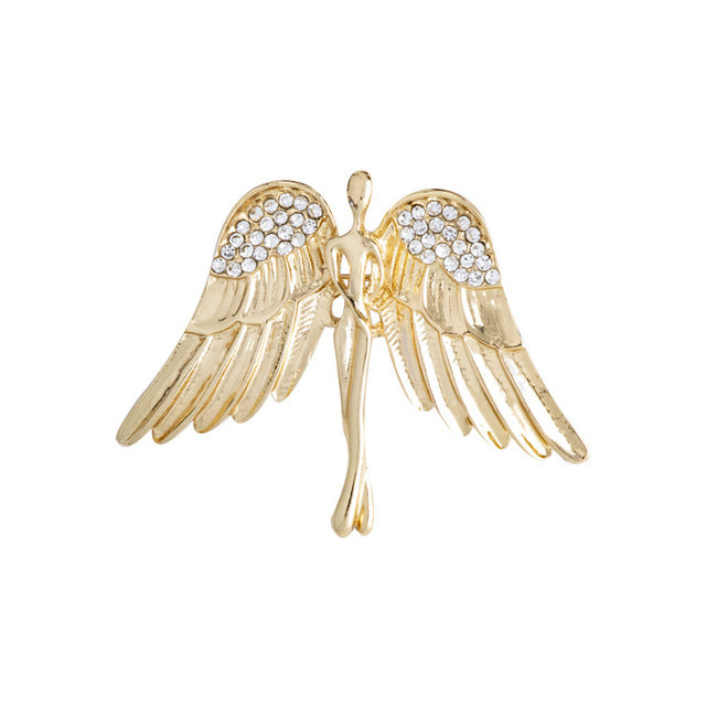 Angel Wings Brooch - Divine Elegance