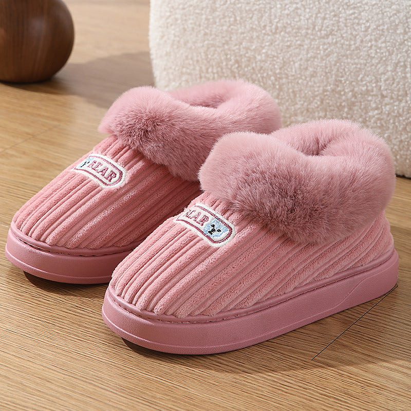 Unisex Winter Plush House Slippers - Indoor/Outdoor