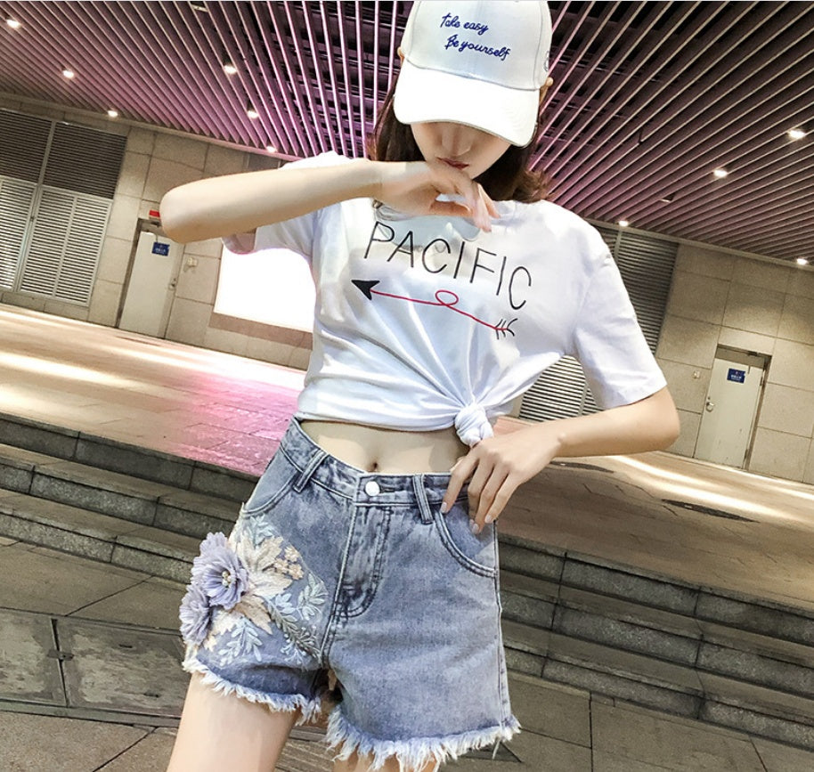 women Jeans Shorts - Casual Denim
