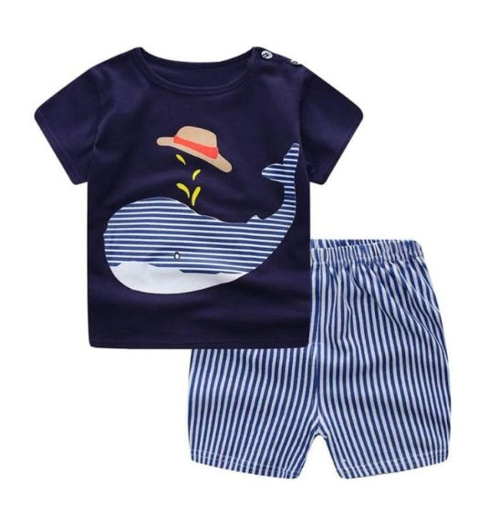 Summer Children's Clothing - Short-Sleeved Suit