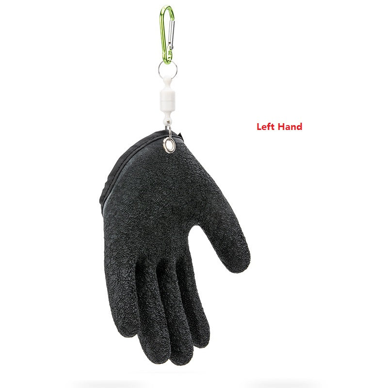 Fiskehandskar Anti-halk Skydda handen från punktering repor Fisherman Professional Catch Fish Latex Jakthandskar Vänster Höger