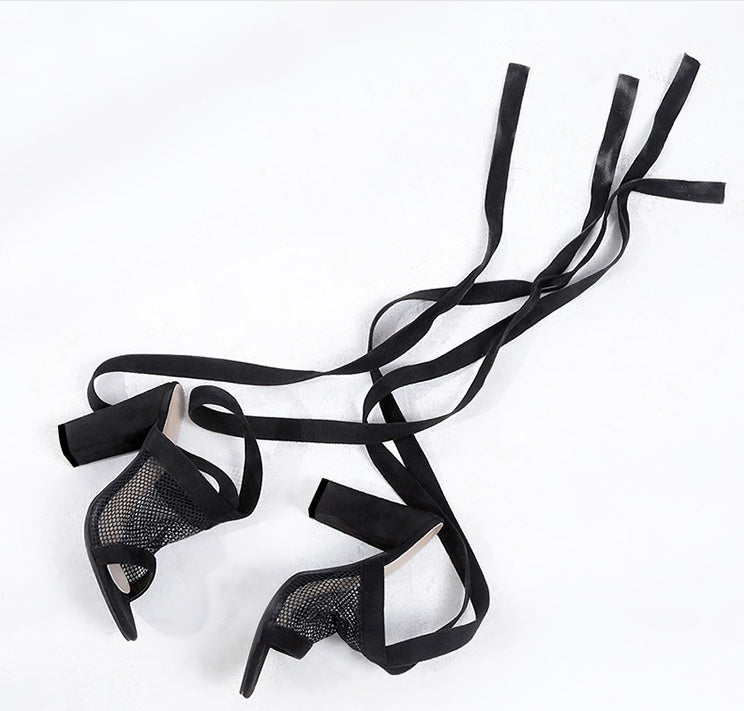 Women's Bandage Cross Strap High Heel Sandals - Super High 8cm+