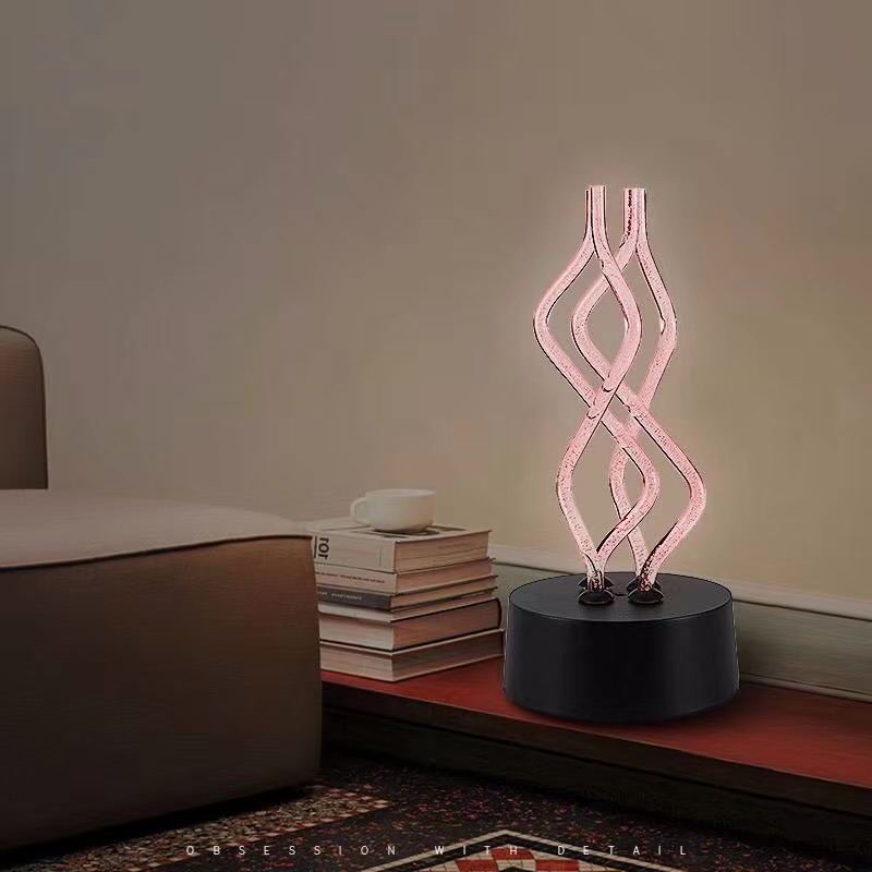 Creative USB Acrylic Table Lamp 7 Colors Change Atmosphere Night Lights LED Decoration Nightclub Lights Bedroom Decor