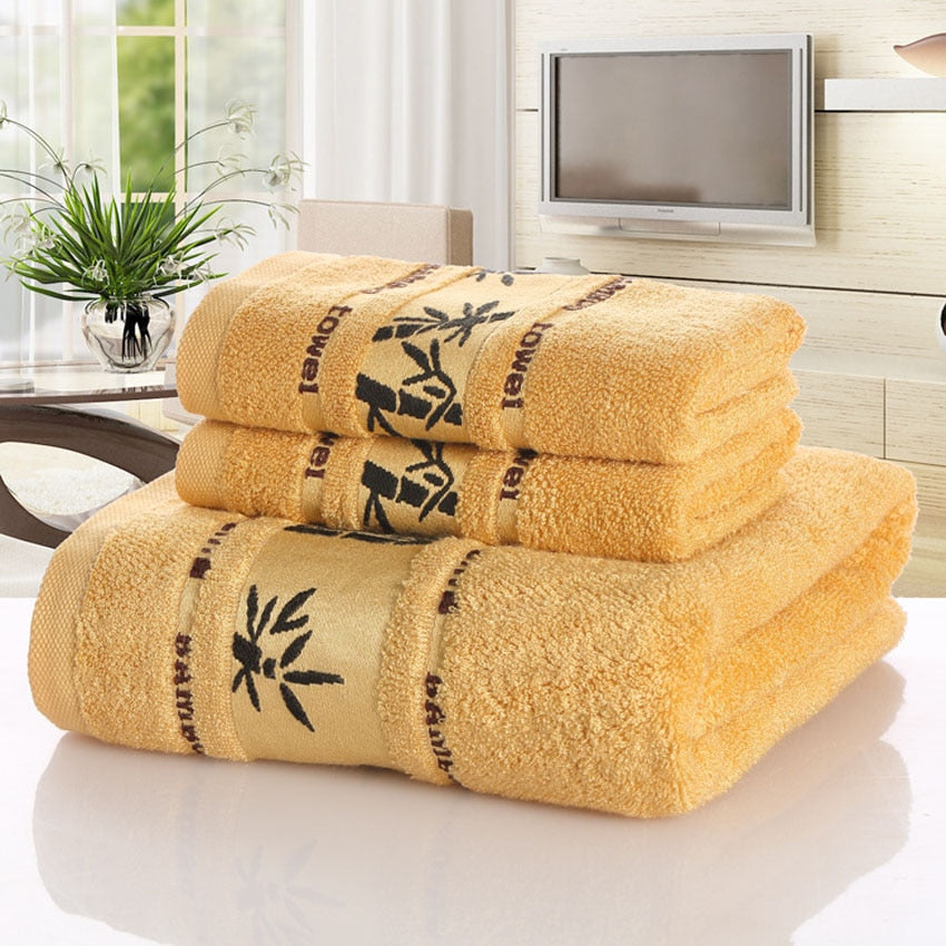 Serviette de bain en fibre de charbon de bambou
