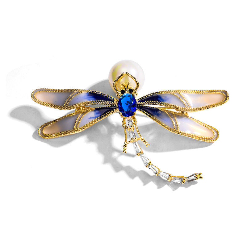 Dripping Dragonfly Brooch - Elegant Accessory for Women