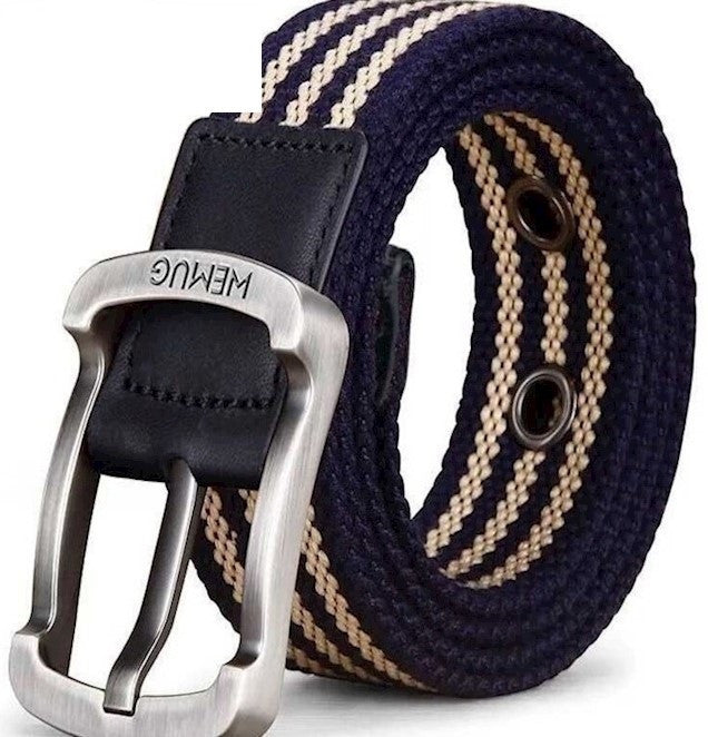 Men's Canvas Work Belt Labor Insurance Pin Buckle - Industrial Strength
