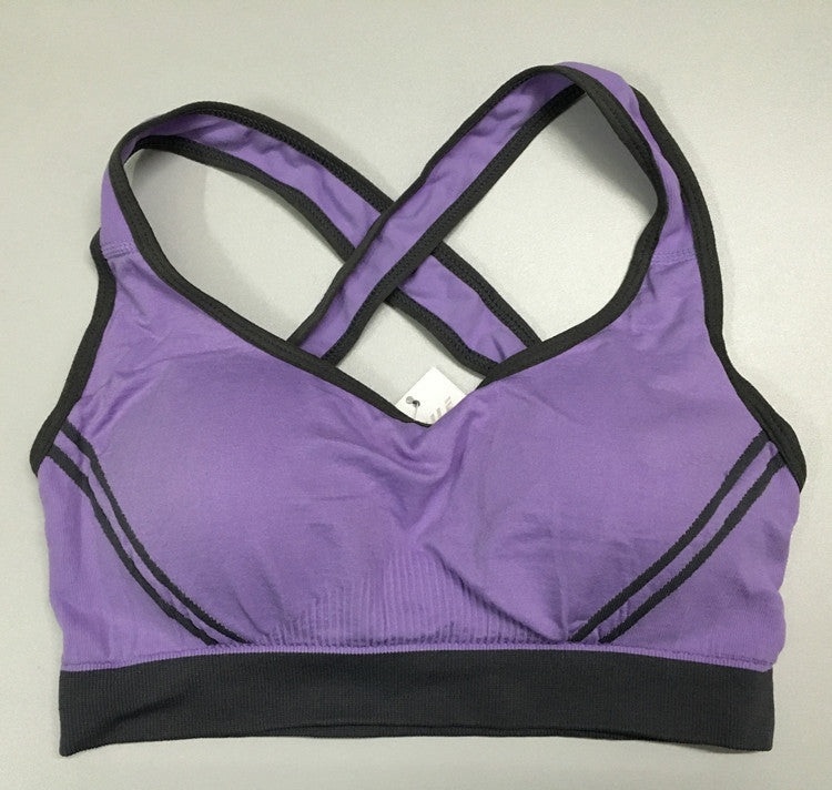Femmes athlétique gilet rembourré débardeur gymnastique Fitness sport soutien-gorge Stretch coton sans couture respirant Yoga soutiens-gorge sous-vêtements