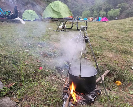 Holiday Food: Campfire Tripod for Outdoor Cooking