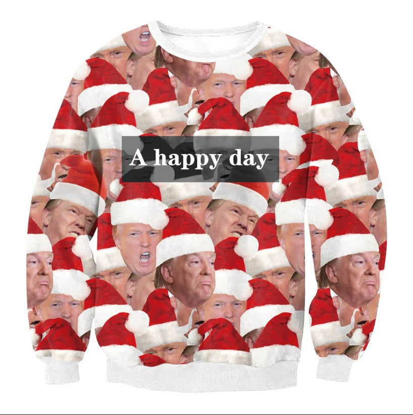 Funny Christmas Sweater Holiday Santa Elf Funny Women Men Sweaters Tops Autumn Winter Clothes for Winter