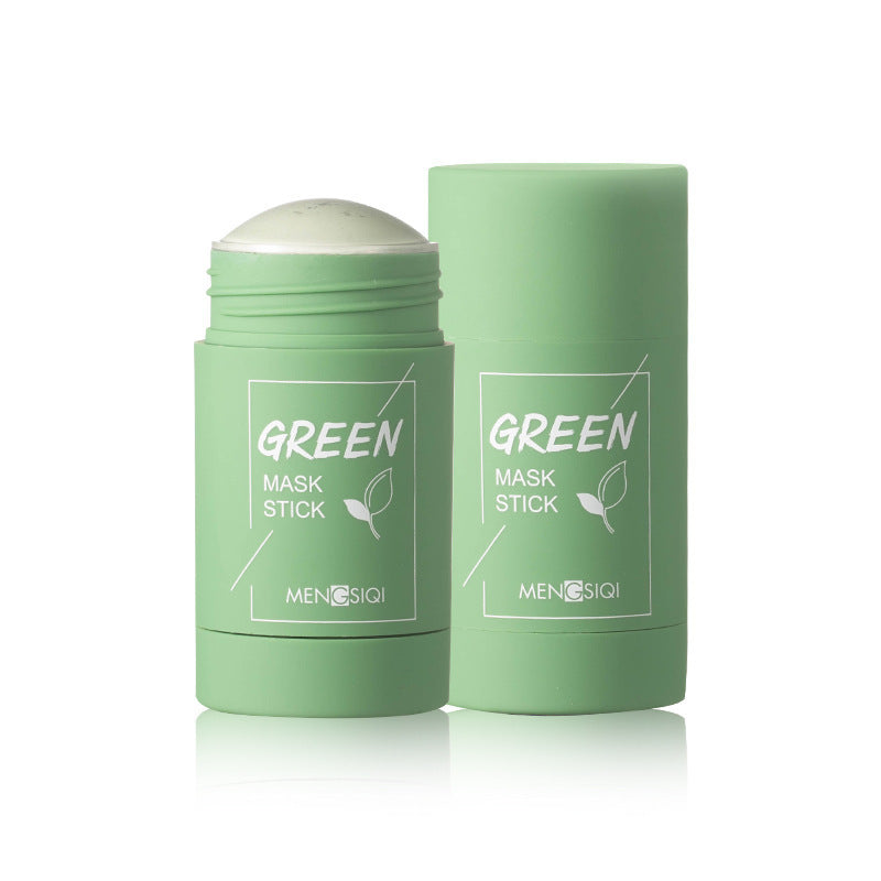 Green Tea Oil Control äggplanta Acne Cleansing Mask Hudvård återfuktande Ta bort Blackhead Fine Pores lera mask