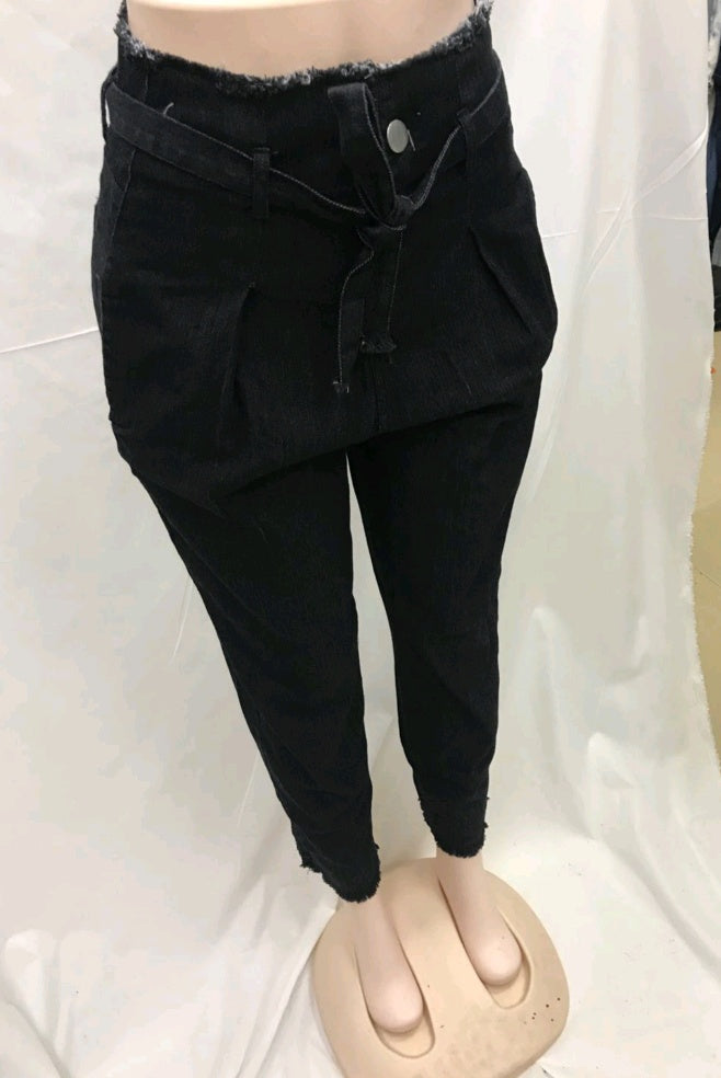 Dam Jeans Flowerbed Jeans med hög midja bälte Dam