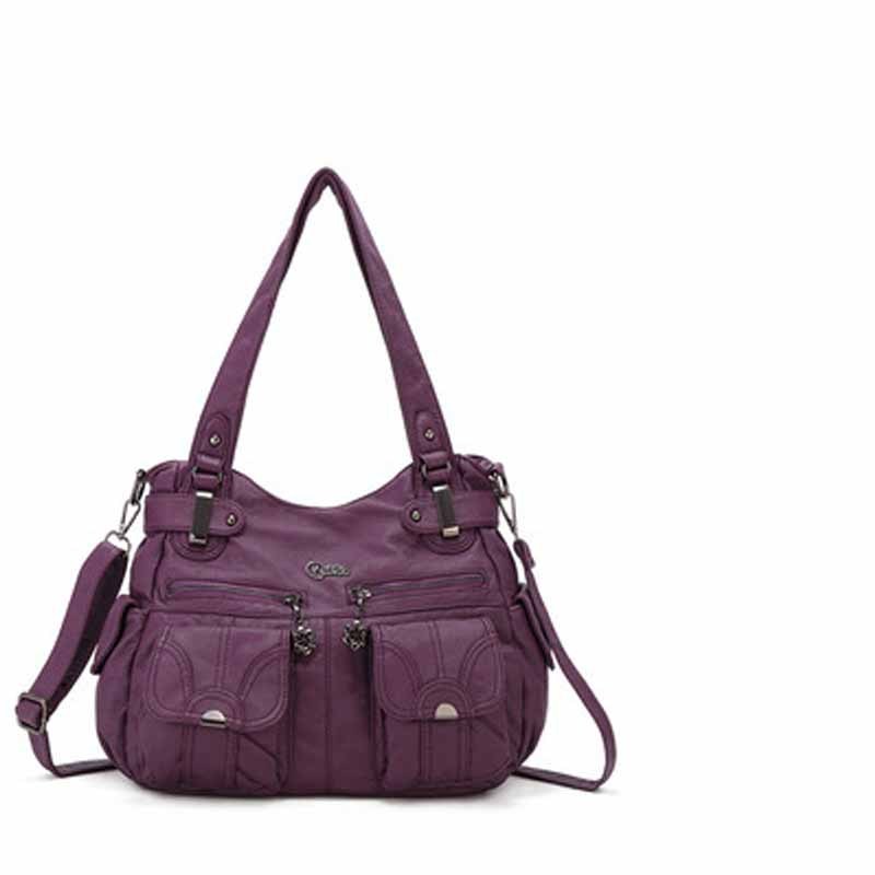 Sac messager Portable en cuir souple pour femmes, sacs à bandoulière avec poche à fermeture éclair, fourre-tout souple et décontracté